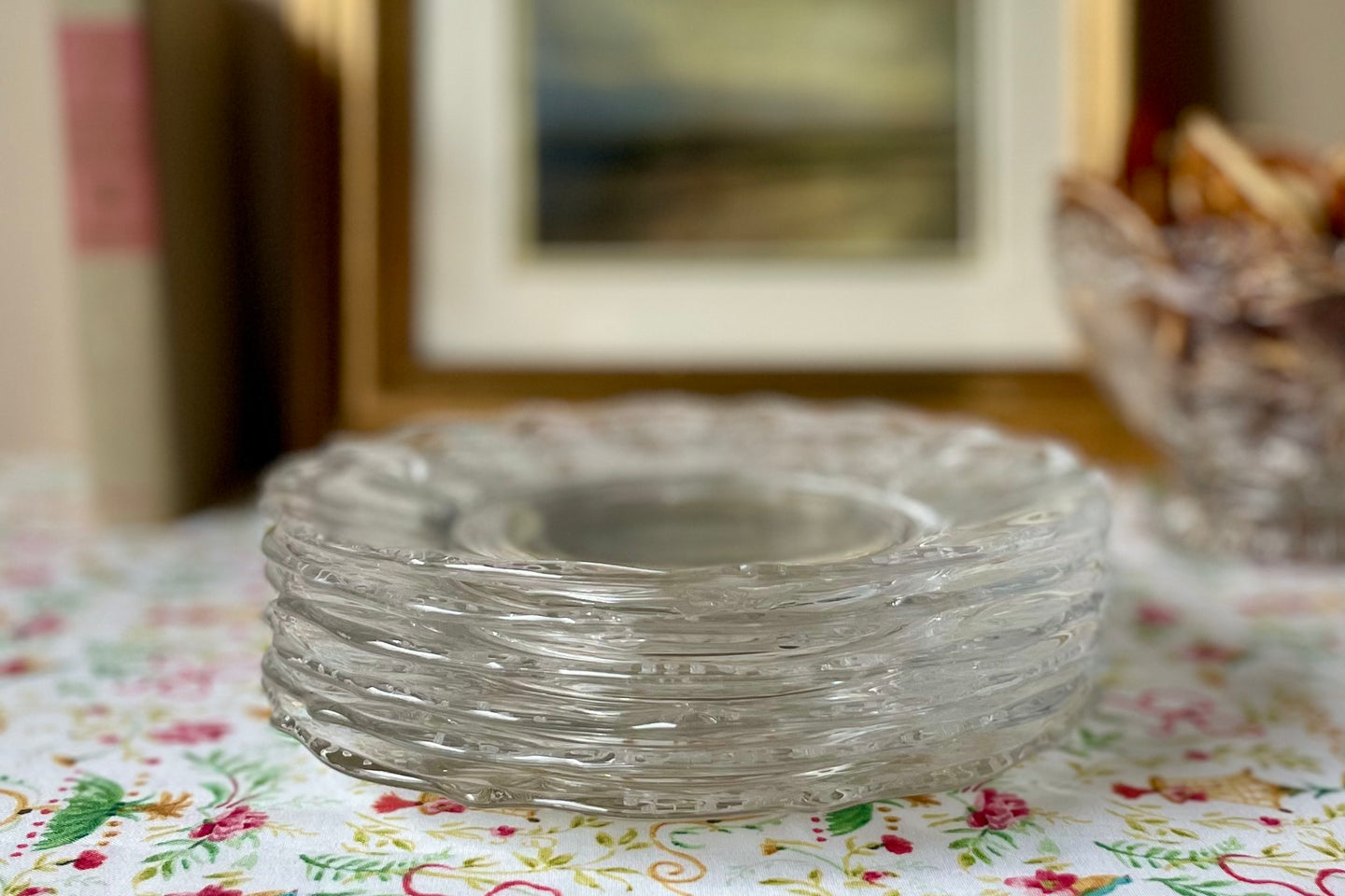 Etched Glass Salad/Dessert Plates - Freckles & Feelings