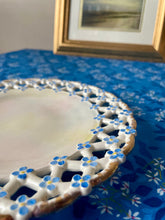 Load image into Gallery viewer, Hand-Painted Latticed Flowering Bluet Plate - Freckles &amp; Feelings
