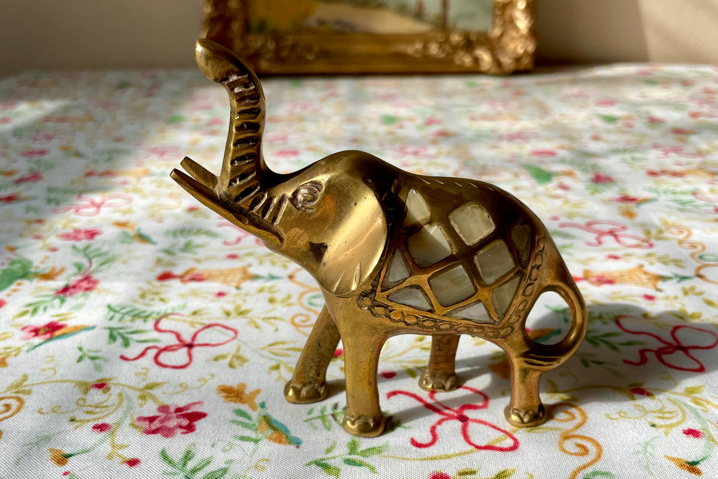 Brass & Mother Of Pearl Elephant Paper Weights - Freckles & Feelings