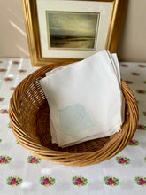 Load image into Gallery viewer, Madeira Blue Embroidered Napkins - Freckles &amp; Feelings
